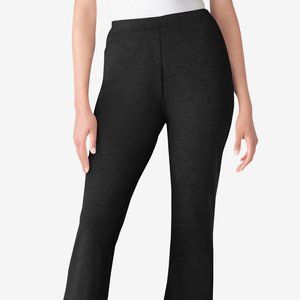 Woman Within Heather Gray Stretch Cotton Bootcut Yoga Pant (TALL 3X, 30/32)